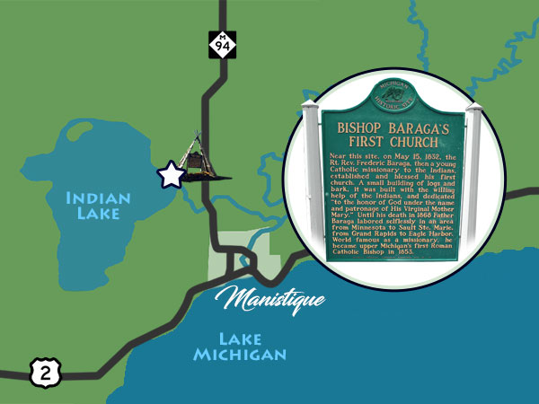 Bishop Baraga Shrine Map